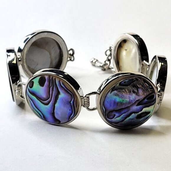 Unique Abalone Biwa Shell Bracelet - Picture 2 of 14